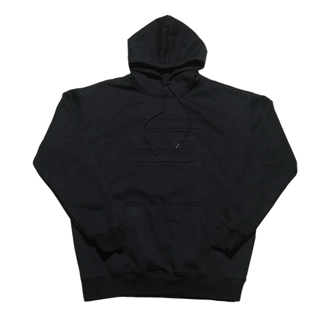 Black Embossed Hoodie