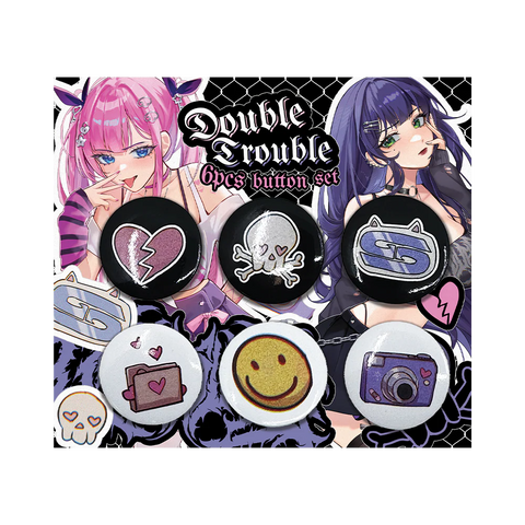 Double Trouble: Button Pin Set