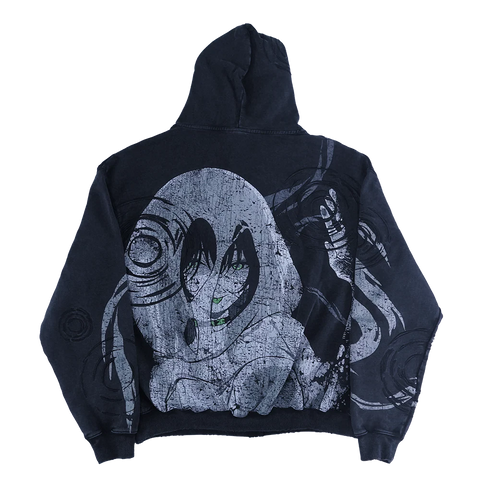 Holy Sheet: BOO! Distressed Zip-Up Hoodie