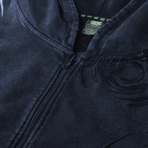 Holy Sheet: BOO! Distressed Zip-Up Hoodie